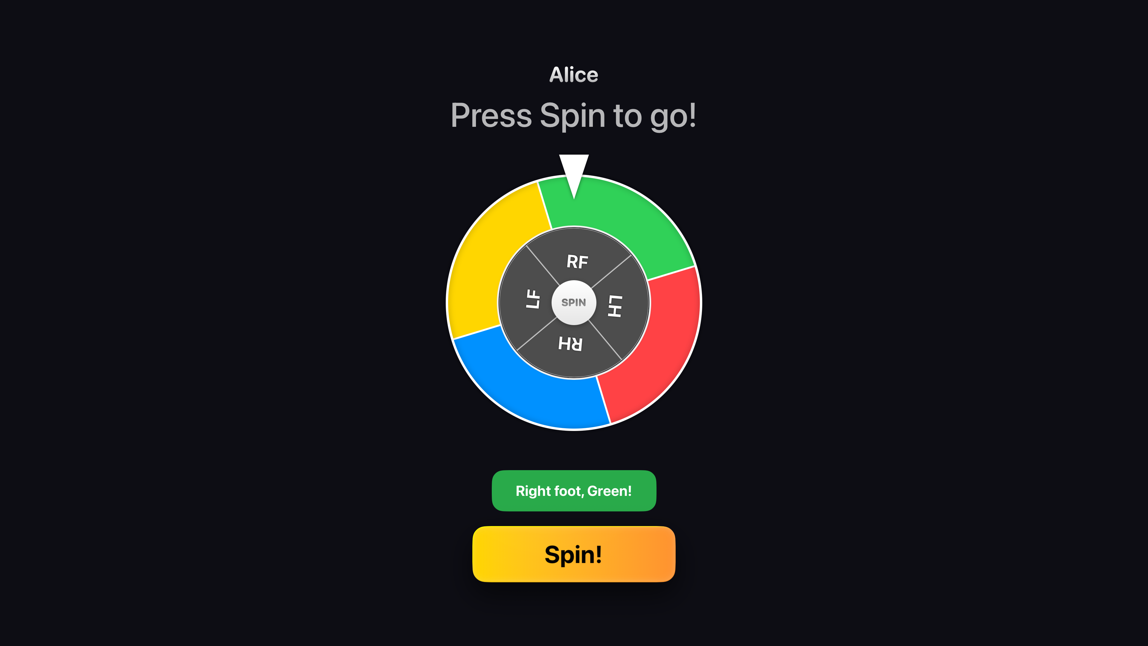 Spin result on Apple TV
